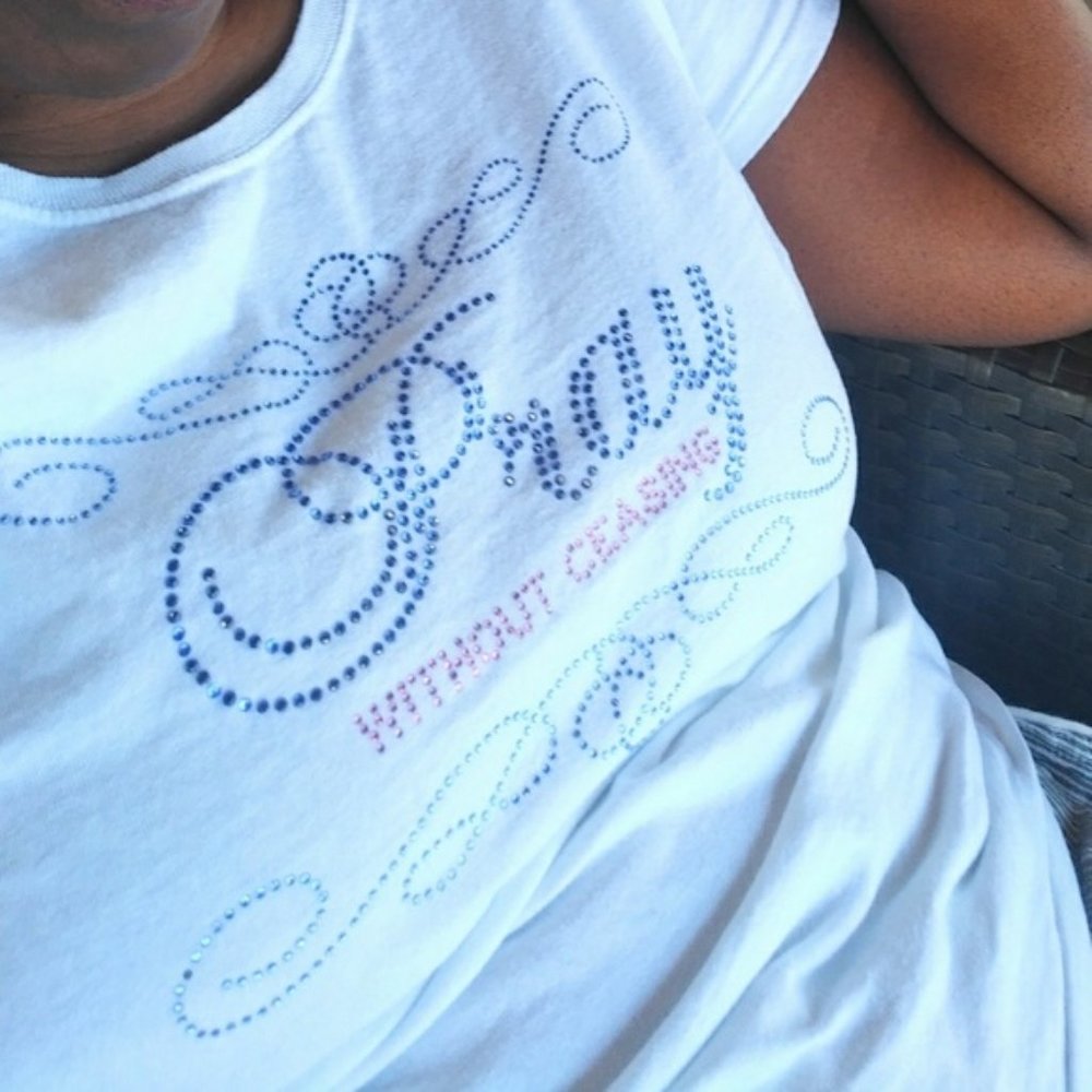 Pray without ceasing graphics tee